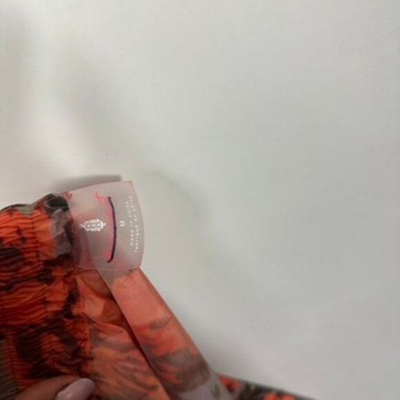 Free People Movement Orange Floral Print Bermuda Short Medium - Picture 8 of 10